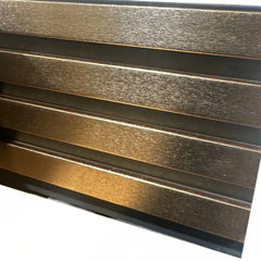 Gold/Black PVC Slatted Wall Panels UK – Waterproof Decorative Wood Effect Finish