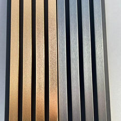 Chrome/Black PVC Slatted Wall Panels UK – Waterproof Decorative Wood Effect Finish