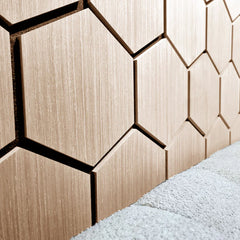 Light Oak Hexagon Wood Wall Panels – Modern Decorative Wall Cladding for UK Homes & Offices