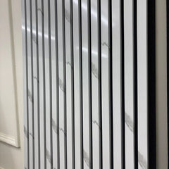 White Marble Grey effect Acoustic Slatted Wall Panels – Luxury Panels