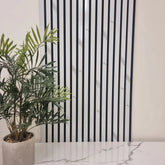 White Marble Grey effect Acoustic Slatted Wall Panels – Luxury Panels