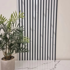 White Marble Grey effect Acoustic Slatted Wall Panels – Luxury Panels