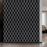 Dark Grey Acoustic Waved Wall Panel (60×240cm) – Modern Soundproof HDF Panels UK