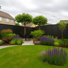 Black PVC Exterior Wall Panels (290cm)– Weatherproof Outdoor & Garden Wall Cladding UK (2 Pcs)