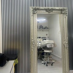 Chrome/Black PVC Slatted Wall Panels UK – Waterproof Decorative Wood Effect Finish