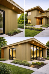 Khaki (Beige) Exterior Composite Wall Cladding Panels UK – Weatherproof WPC