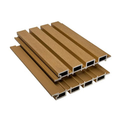Light Brown Exterior Composite Wall Cladding Panels UK – Weatherproof WPC