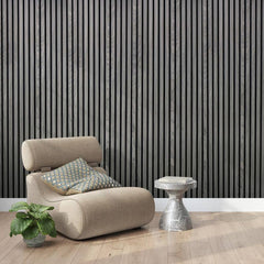 Dark Grey Premium Acoustic Wall Panels UK – Wooden 60×240cm Design
