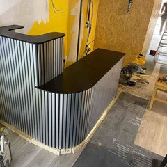 Chrome/Black PVC Slatted Wall Panels UK – Waterproof Decorative Wood Effect Finish