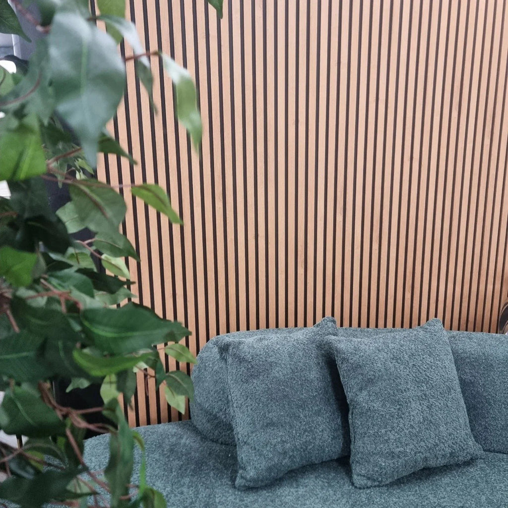 Light Oak PVC Slatted Wall Panels UK – Waterproof Decorative Wood Effect Finish