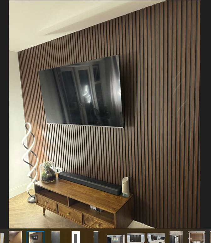 Dark Oak PVC Slatted Wall Panels UK – Waterproof Decorative Wood Effect Finish
