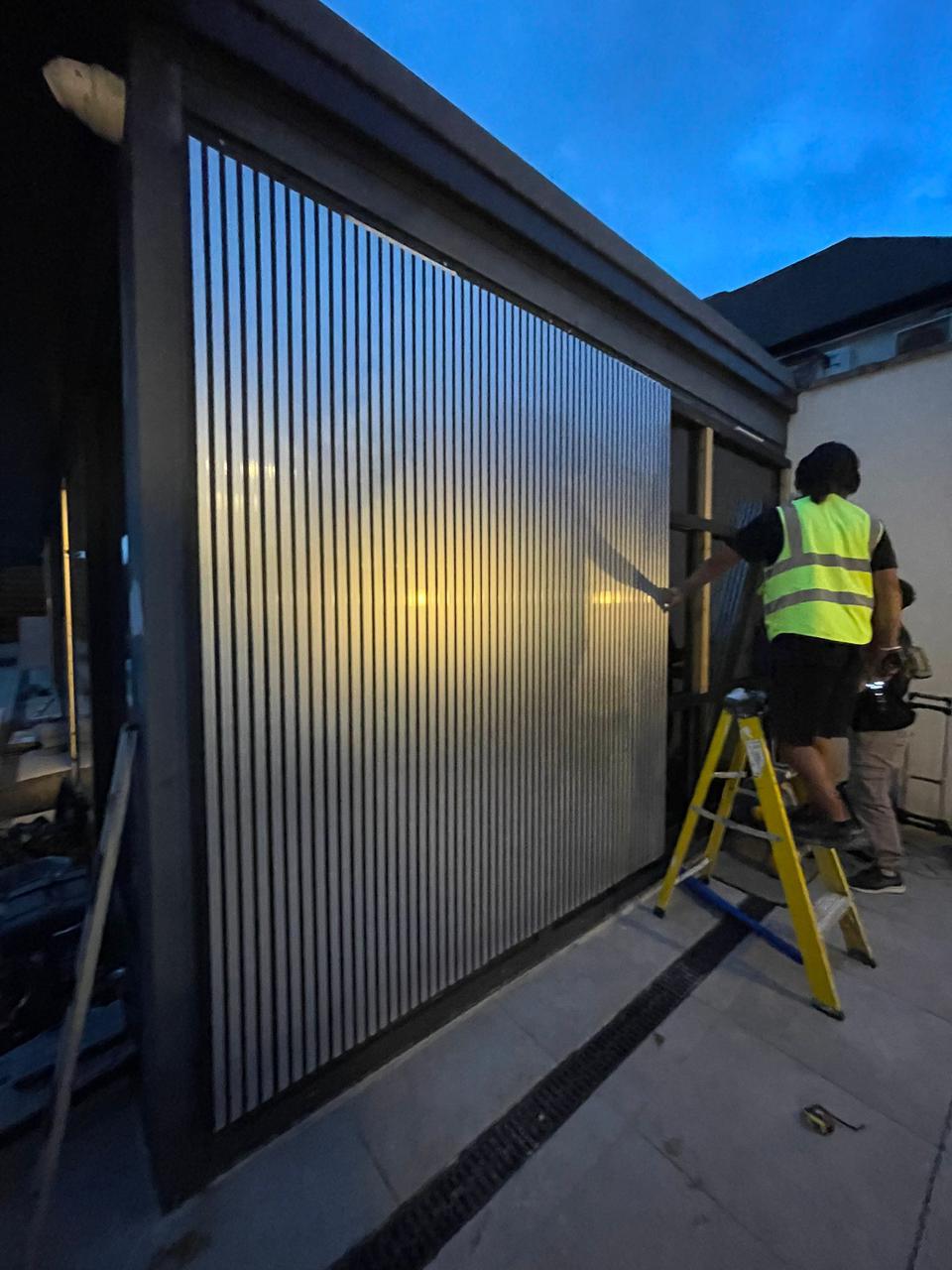 Chrome/Black PVC Slatted Wall Panels UK – Waterproof Decorative Wood Effect Finish