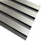 Chrome/Black PVC Slatted Wall Panels UK – Waterproof Decorative Wood Effect Finish