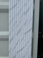 White with Grey Effect PVC Slatted Wall Panels UK – Waterproof Decorative Wood Effect Finish