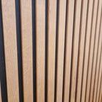 Light Oak PVC Slatted Wall Panels UK – Waterproof Decorative Wood Effect Finish