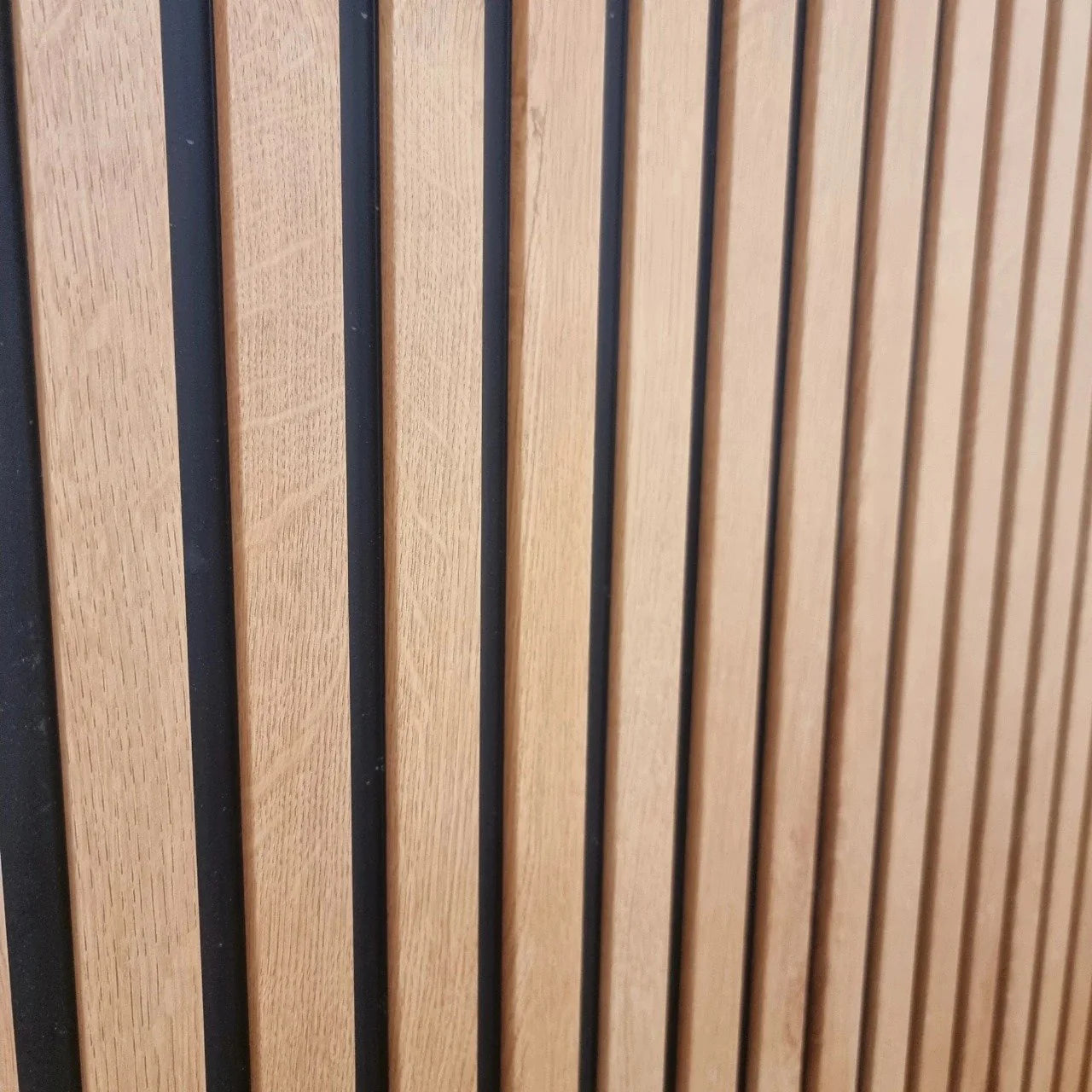 Light Oak PVC Slatted Wall Panels UK – Waterproof Decorative Wood Effect Finish