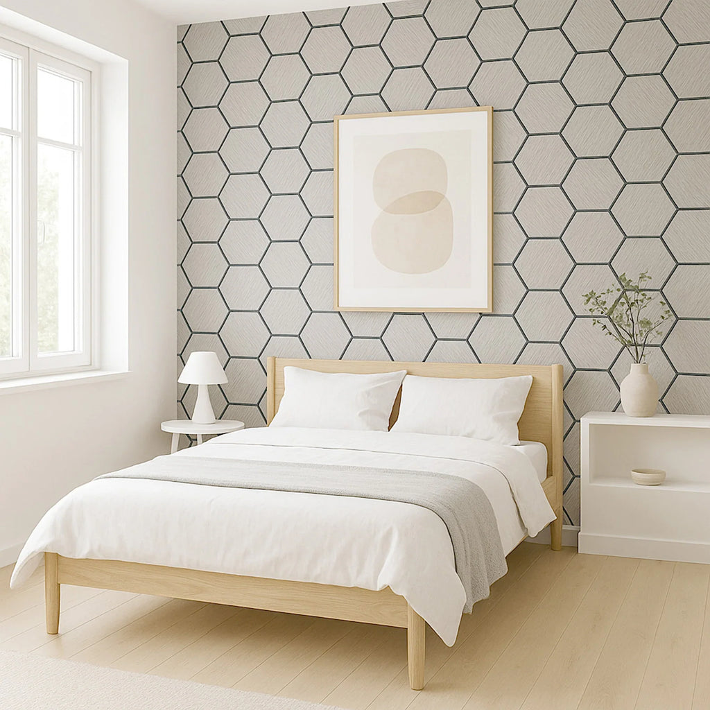 Ash Grey Hexagon Wood Wall Panels – Modern Decorative Wall Cladding for UK Homes & Offices