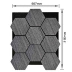 Ash Grey Hexagon Wood Wall Panels – Modern Decorative Wall Cladding for UK Homes & Offices