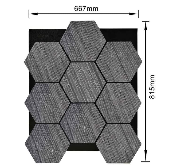 Ash Grey Hexagon Wood Wall Panels – Modern Decorative Wall Cladding for UK Homes & Offices