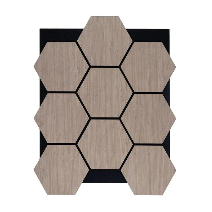 Light Oak Hexagon Wood Wall Panels – Modern Decorative Wall Cladding for UK Homes & Offices