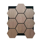 Walnut Hexagon Wood Wall Panels – Modern Decorative Wall Cladding for UK Homes & Offices