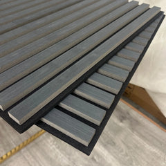 Charcoal Wooden Acoustic Wall Panels – 60cm x 60cm Wall Cladding UK
