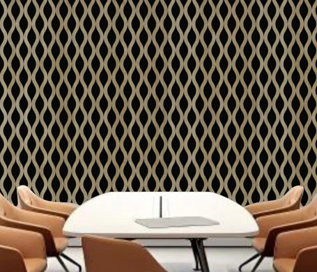Dark Oak Acoustic Waved Wall Panel (60×240cm) – Modern Soundproof HDF Panels UK