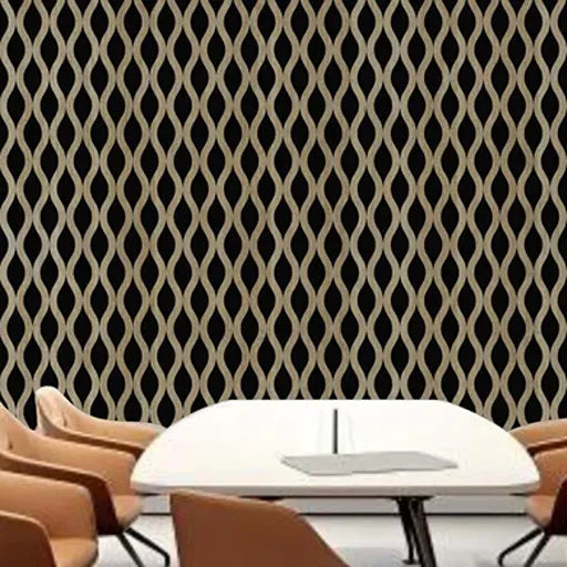 Dark Oak Acoustic Waved Wall Panel (60×240cm) – Modern Soundproof HDF Panels UK