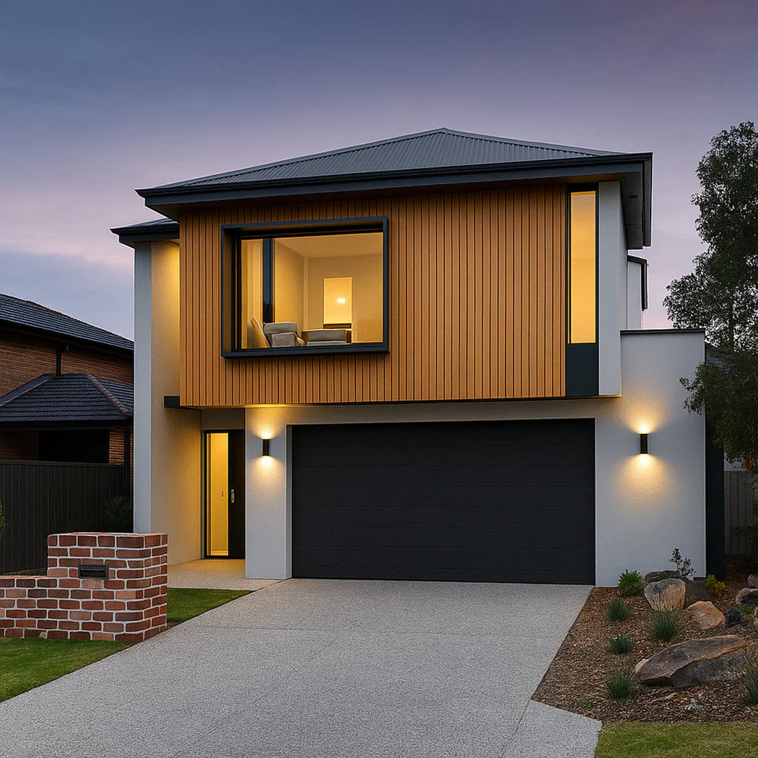 Light Oak PVC Exterior Wall Panels – Waterproof Outdoor & Garden Cladding