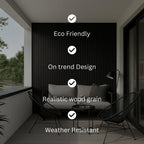 Black PVC Exterior Wall Panels – Waterproof Outdoor & Garden Cladding