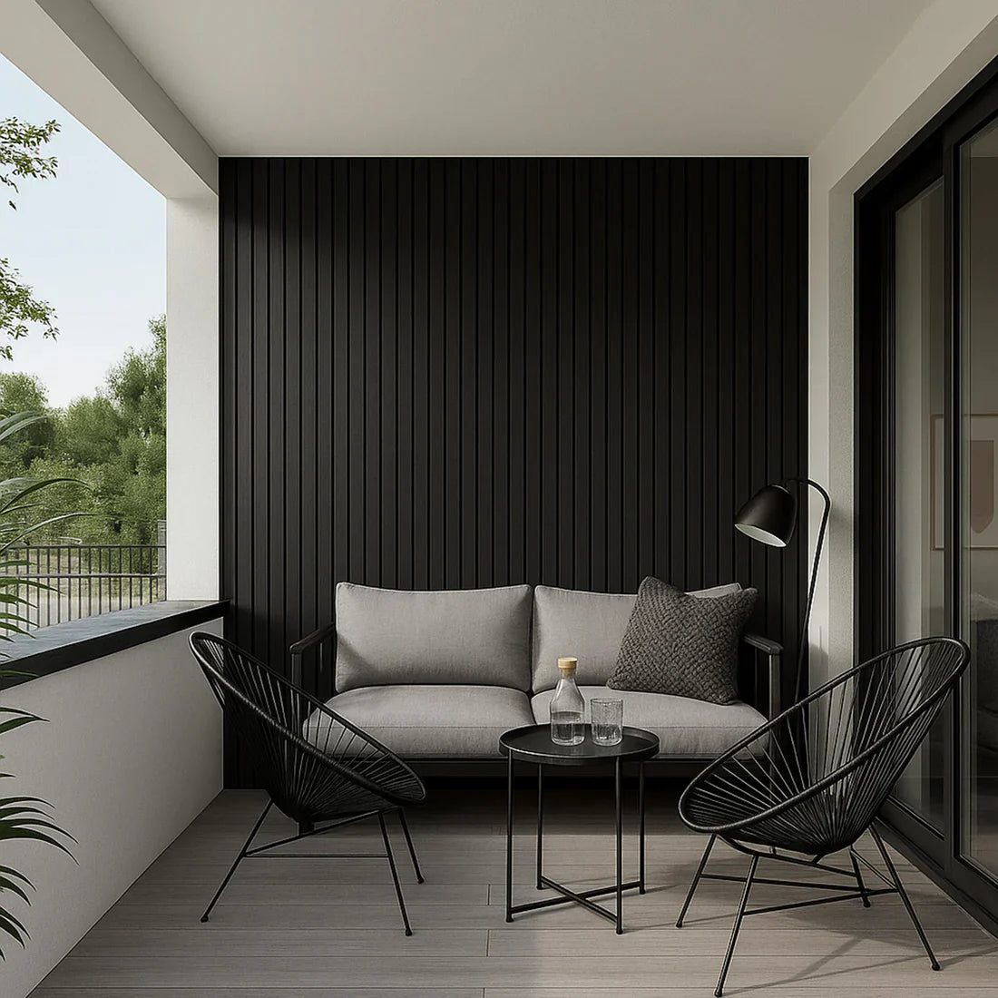 Black PVC Exterior Wall Panels – Waterproof Outdoor & Garden Cladding