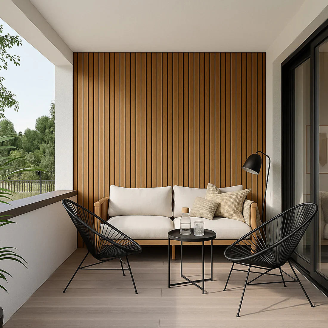 Light Oak PVC Exterior Wall Panels – Waterproof Outdoor & Garden Cladding