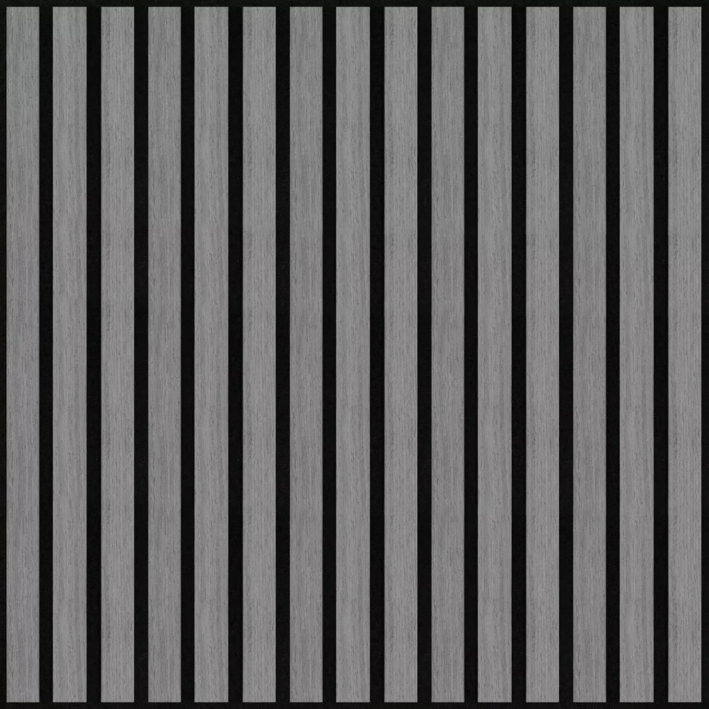 Ash Grey Wooden Acoustic Wall Panels UK – 60cm x 60cm Soundproof Wall Cladding UK