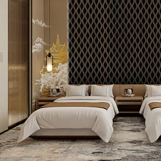 Walnut Acoustic Waved Wall Panel (60×240cm) – Modern Soundproof HDF Panels UK