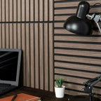 Walnut Wooden Acoustic Wall Panels UK – 60cm x 60cm Soundproof Wall Cladding UK