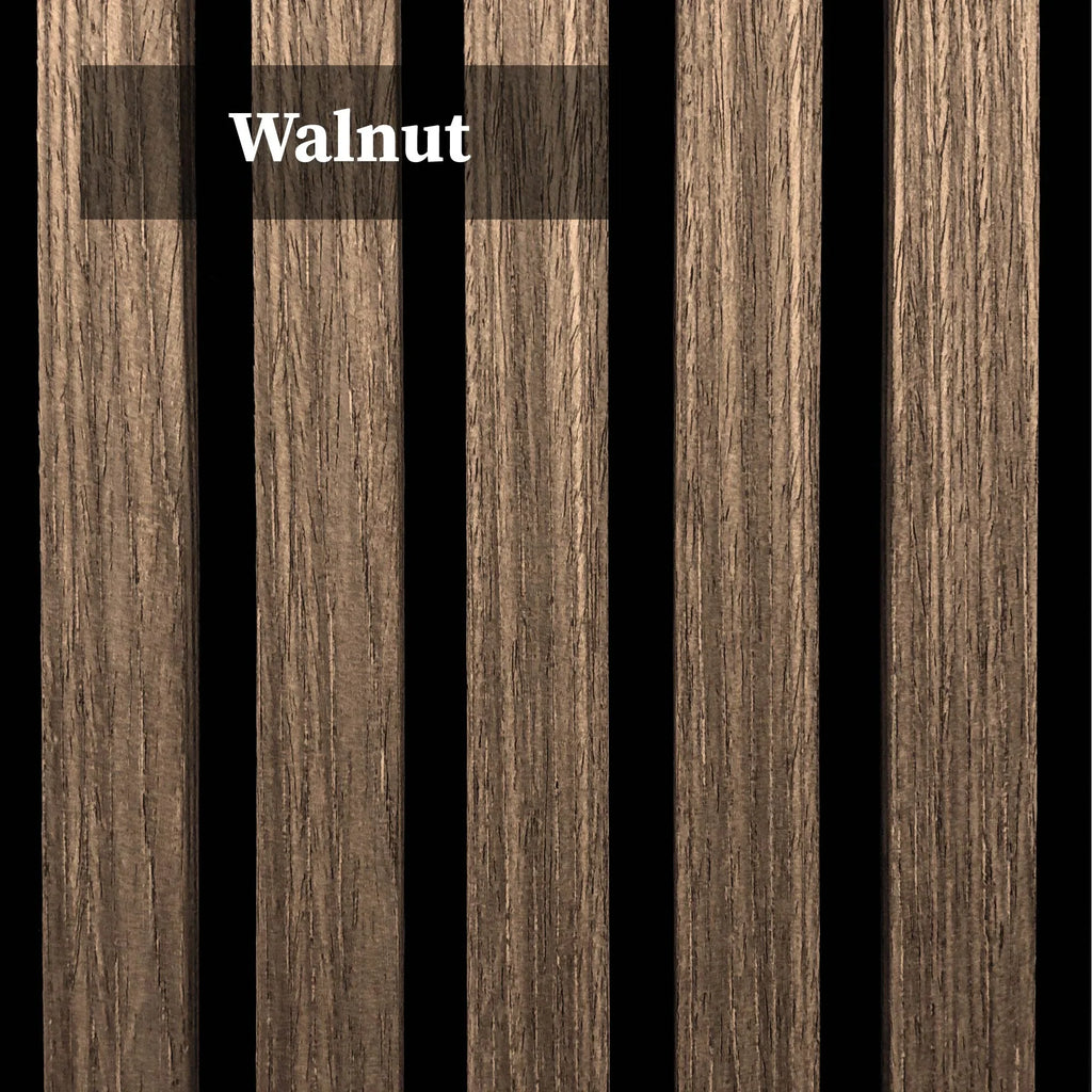 Walnut Wooden Acoustic Wall Panels UK – 60cm x 60cm Soundproof Wall Cladding UK