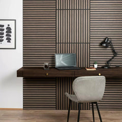 Walnut Wooden Acoustic Wall Panels – 60cm x 60cm Wall Cladding UK
