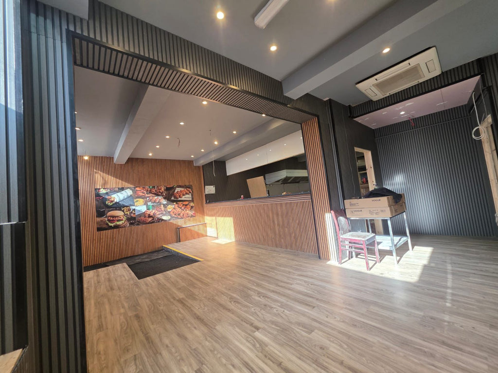 Dark Grey Premium Acoustic Wall Panels UK – Wooden 60×240cm Design