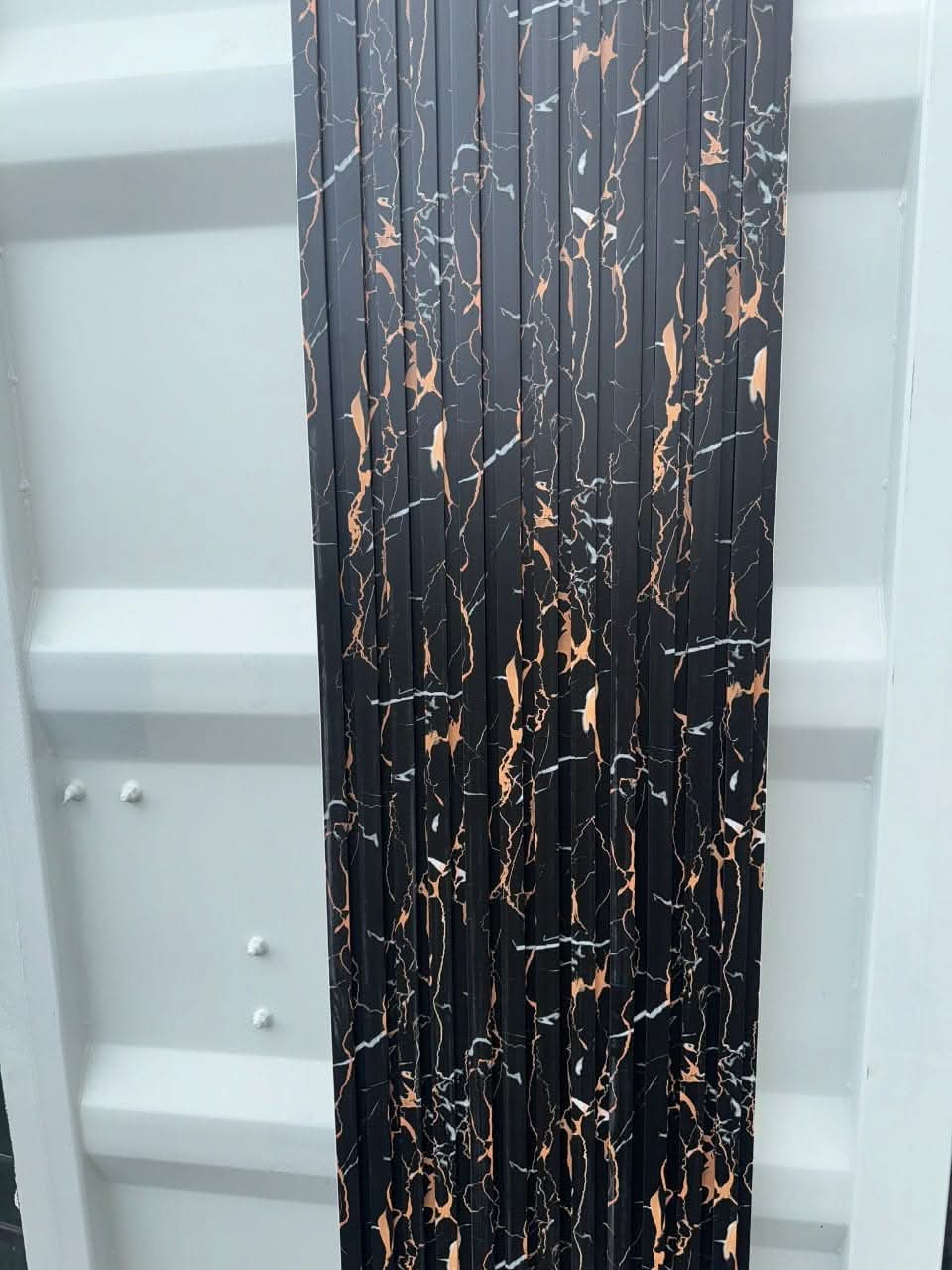 Black & Gold PVC Slatted Wall Panels UK – Waterproof Decorative Wood Effect Finish