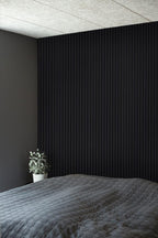 Black Premium Acoustic Wall Panels UK – Wooden 60×240cm Design