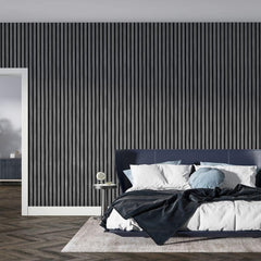 Charcoal Premium Acoustic Wall Panels UK – Wooden 60×240cm Design