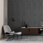 Dark Grey Premium Acoustic Wall Panels UK – Wooden 60×240cm Design