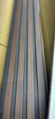 Dark Oak PVC Slatted Wall Panels UK – Waterproof Decorative Wood Effect Finish