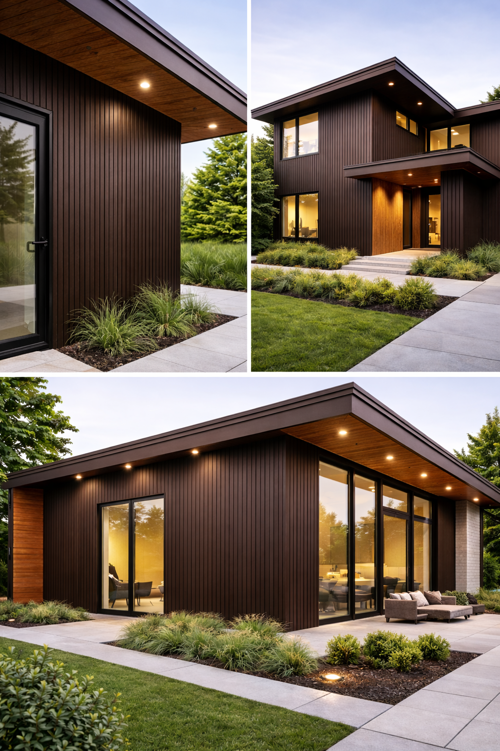 Brown Exterior Composite Wall Cladding Panels UK – Weatherproof WPC