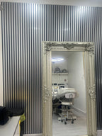 Chrome/Black PVC Slatted Wall Panels UK – Waterproof Decorative Wood Effect Finish