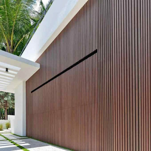 Dark Oak PVC Slatted Wall Panels UK – Waterproof Decorative Wood Effect Finish