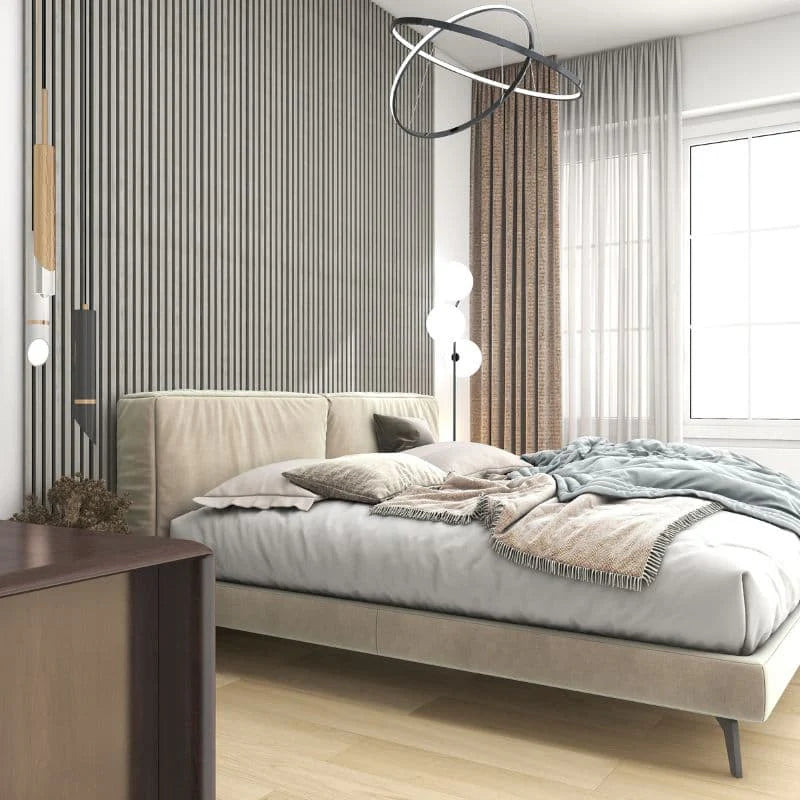 Light Grey Premium Acoustic Wall Panels UK – Wooden 60×240cm Design