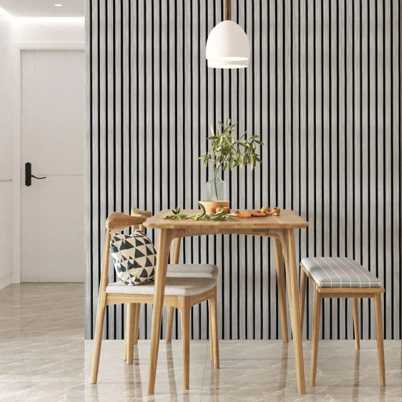 Light Grey Premium Acoustic Wall Panels UK – Wooden 60×240cm Design