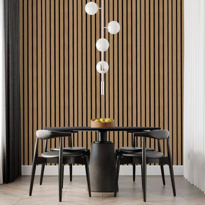 Light Oak(Natural) Premium Acoustic Wall Panels UK – Wooden 60×240cm Design