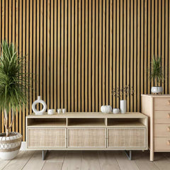 Light Oak(Natural) Premium Acoustic Wall Panels UK – Wooden 60×240cm Design